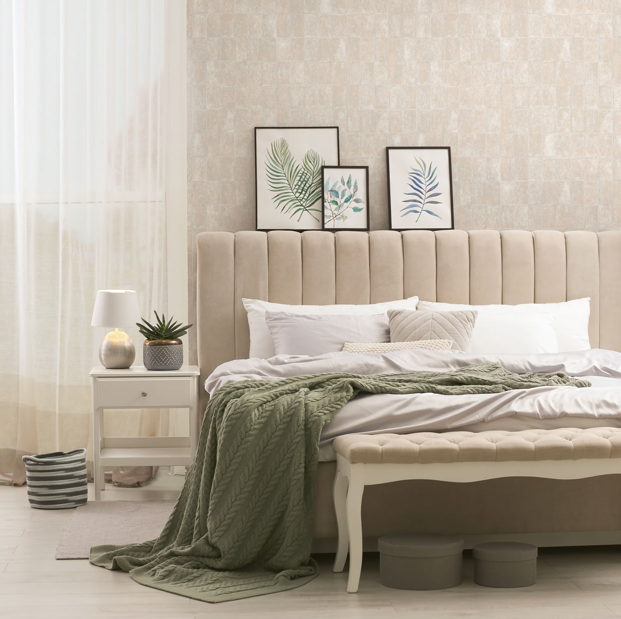 Обои Loymina Stucco Tiles STC1 002/1 10,05×1 фото в интерьере